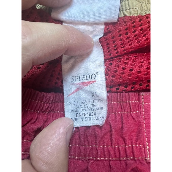VTG Speedo Men’s Swimsuit Red Size XL See Details - Picture 7 of 8